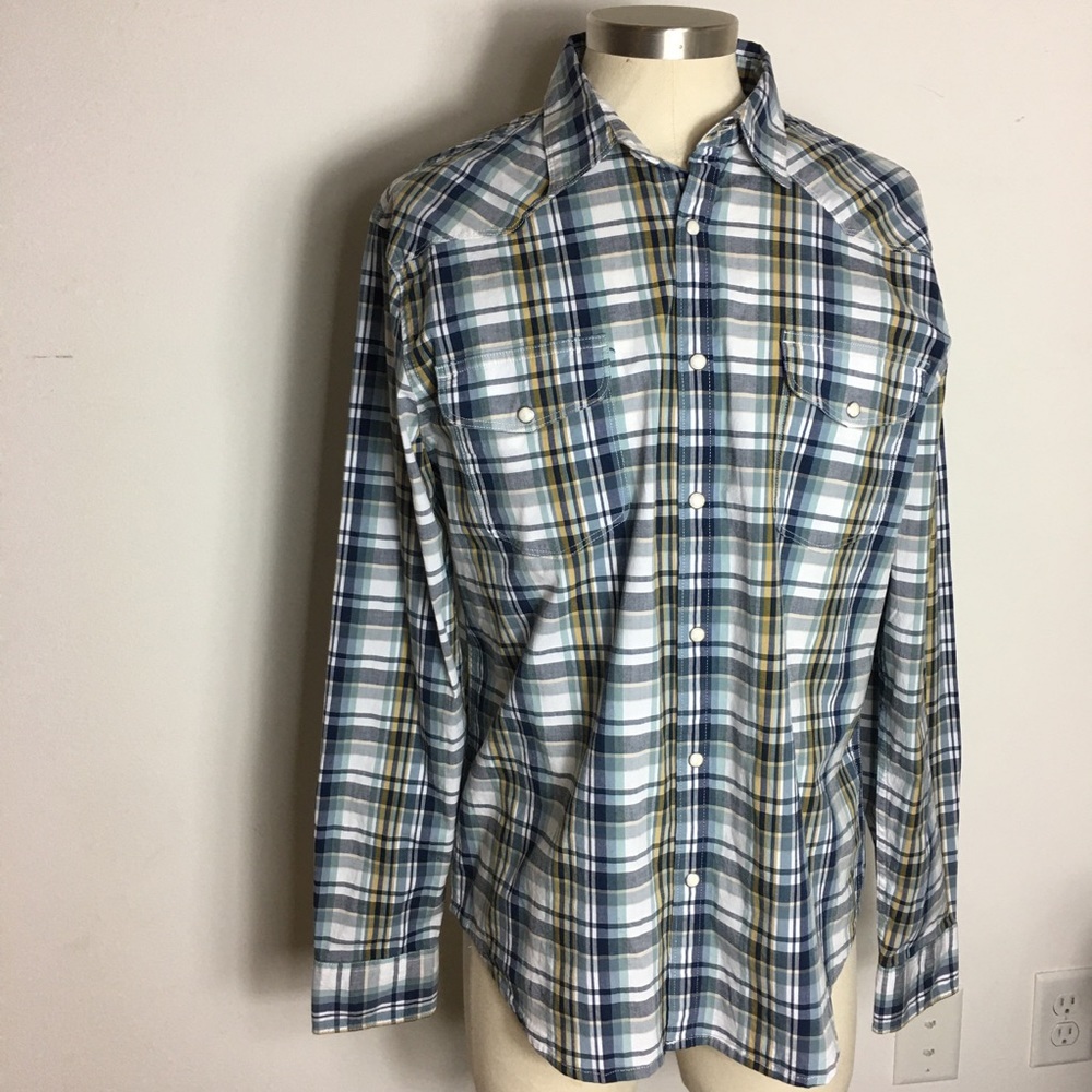 Lucky Brand Saturday Stretch Snap Front Shirt